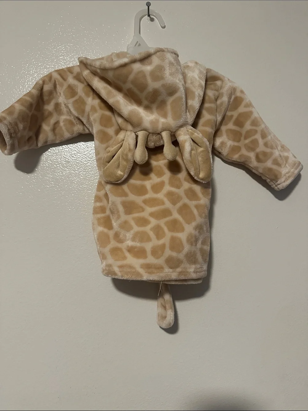 Kids Plush Giraffe Hooded Bathrobe - Light Beige